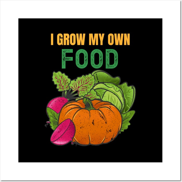 Grow Your Own Food Vintage Look Wall Art by Feminist Foodie